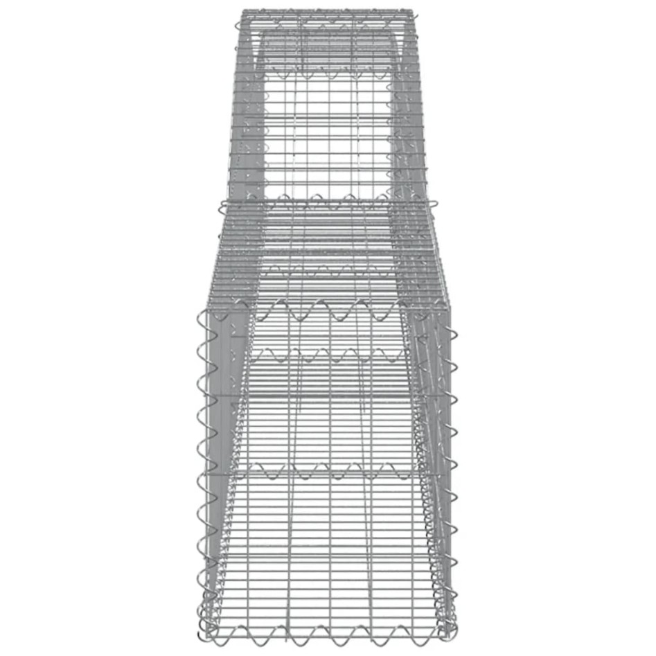 Cestas de gaviones 7 uds forma de arco hierro 400x30x40/60