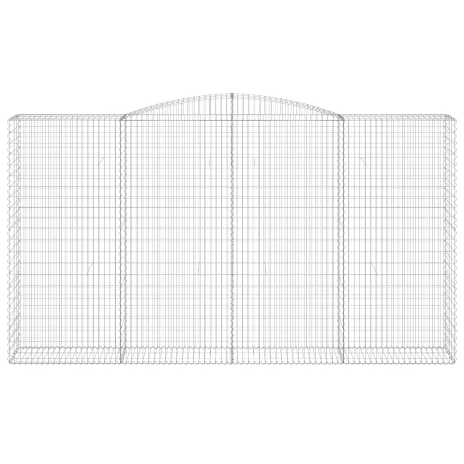 Cestas de gaviones 2 uds forma de arco hierro 400x50x220/240