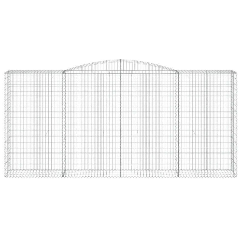 Cestas de gaviones 2 uds forma de arco hierro 400x50x180/200