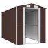 Cobertizo jardín acero galvanizado marrón oscuro 192x357x223
