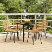 Juego de comedor de jardín 5 piezas ratán sintético