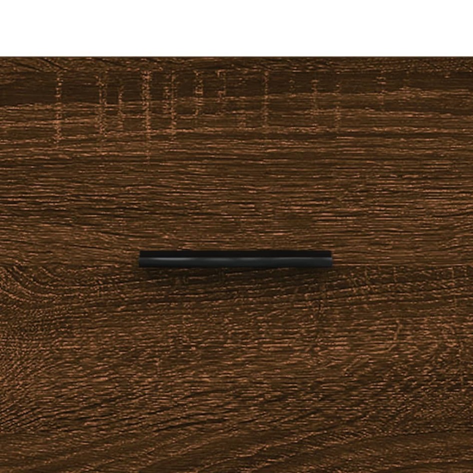 Aparador alto madera contrachapada marrón roble 69,5x34x180