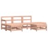 Juego de muebles jardín 6 pzas y cojines madera abeto