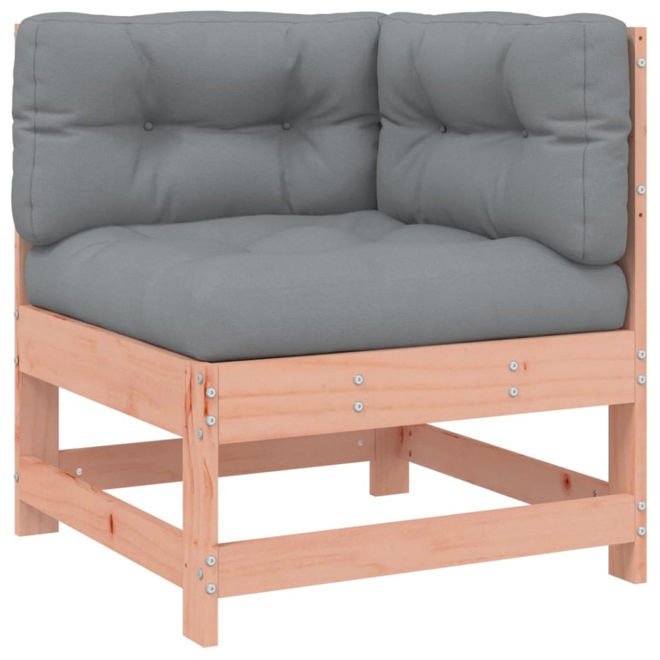 Juego de muebles jardín 7 pzas y cojines madera abeto