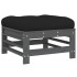 Juego de muebles jardín 5 piezas y cojines madera maciza
