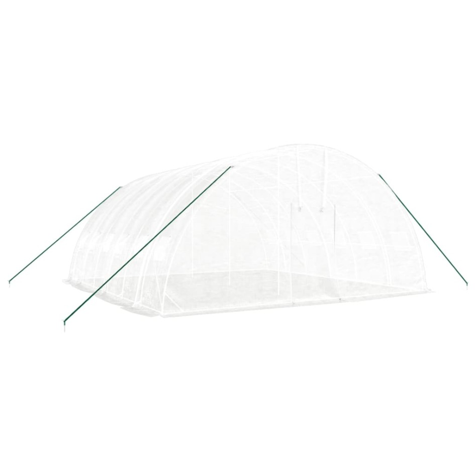 Invernadero con estructura de acero blanco 36 m² 6x6x2,85