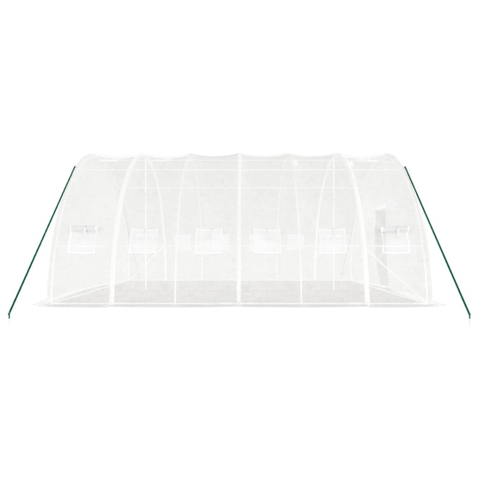 Invernadero con estructura de acero blanco 36 m² 6x6x2,85