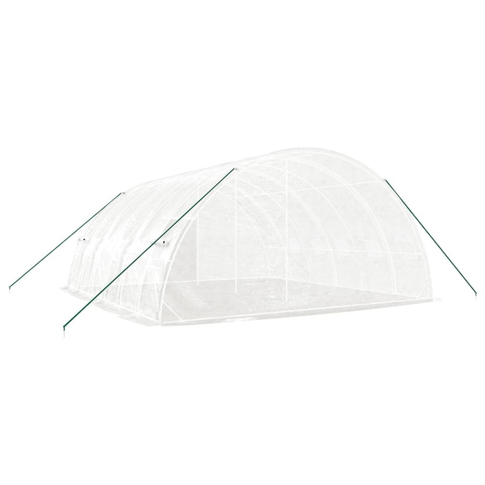 Invernadero con estructura de acero blanco 36 m² 6x6x2,85