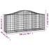 Cestas de gaviones 7 uds forma de arco hierro 200x50x80/100