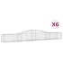 Cestas de gaviones 6 uds forma de arco hierro 400x50x40/60