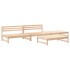 Juego de muebles de jardín 4 piezas madera maciza de