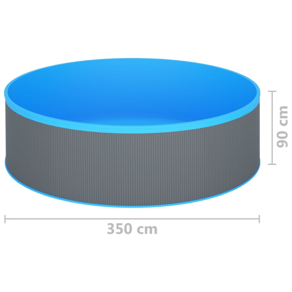 Piscina de chapoteo con skimmer colgante y bomba 350x90 cm