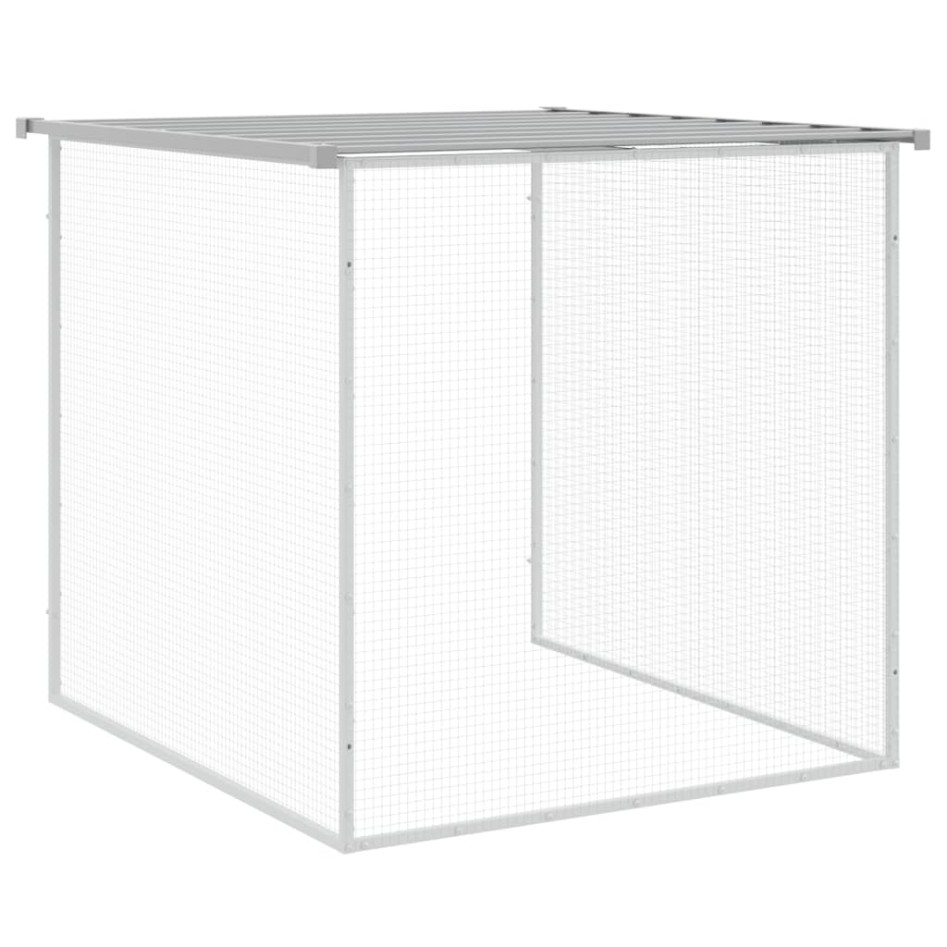 Gallinero con techo acero galvanizado gris claro 603x98x90