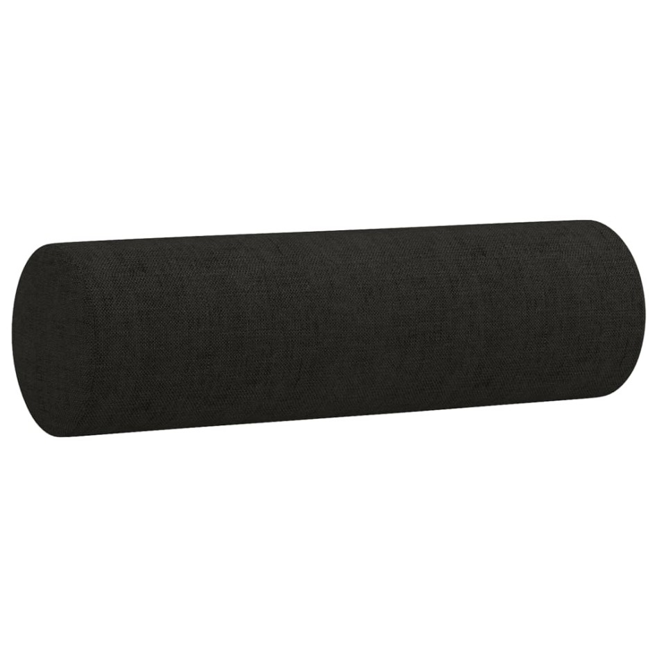 Sofá de 3 plazas con cojines tela negro 180