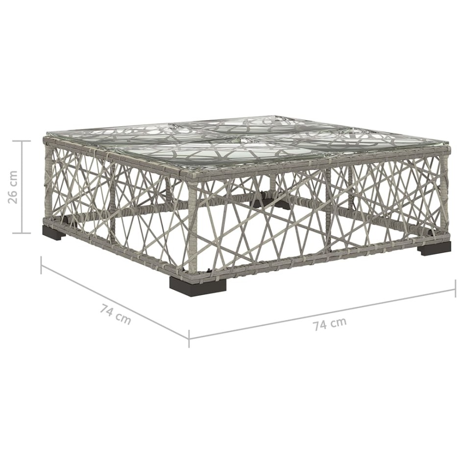 Set de muebles de jardín 5 pzas y cojines ratán sintético
