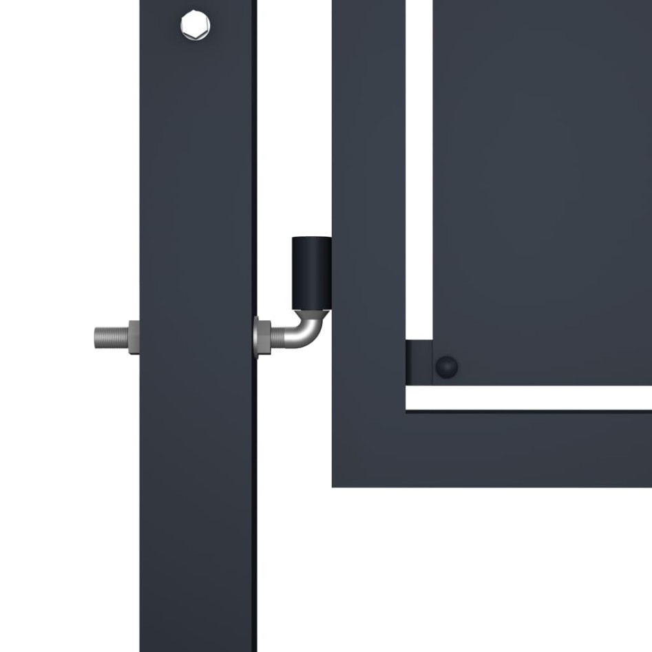 Puerta de jardín de acero gris antracita 300x125