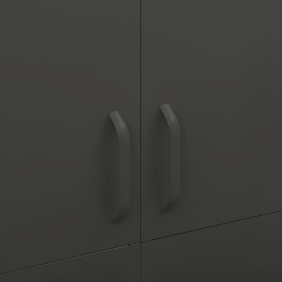 Armario de acero gris antracita 90x50x180