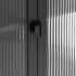 Aparador alto vidrio y acero negro 90x40x180