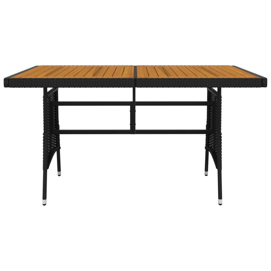 idaXL Juego de comedor de jardín 7 piezas ratán sintético