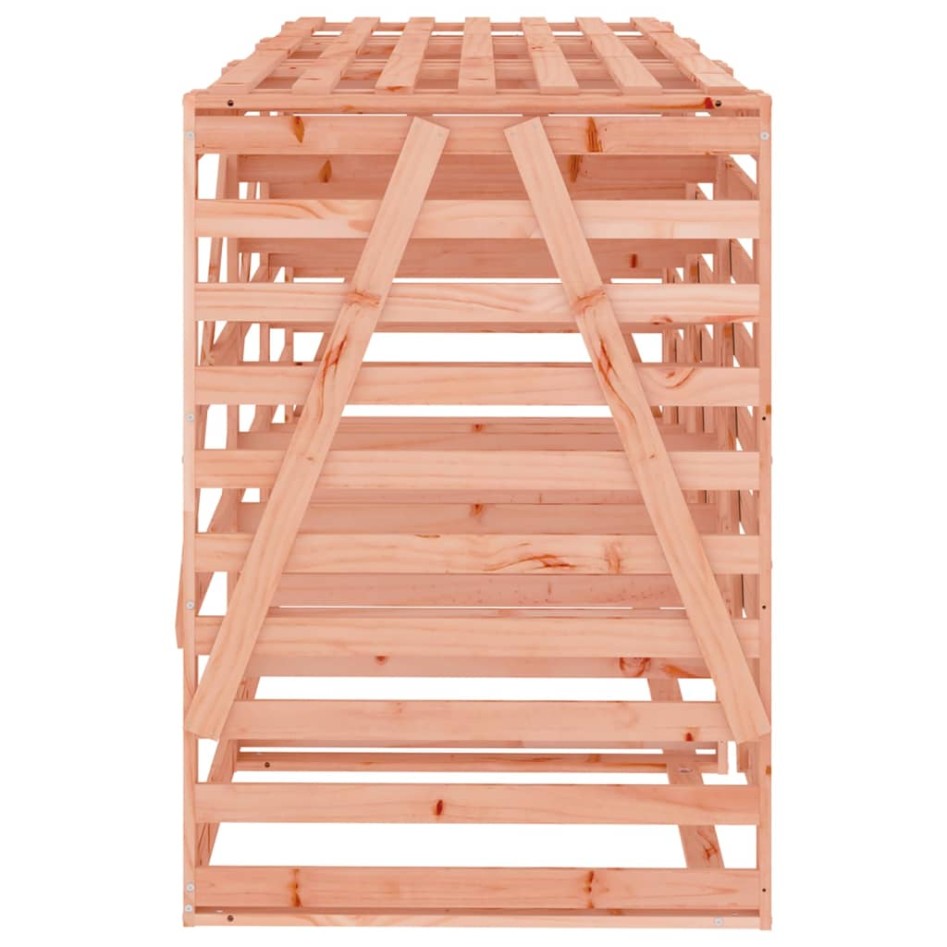 Cobertizo triple para cubos de basura madera de abeto