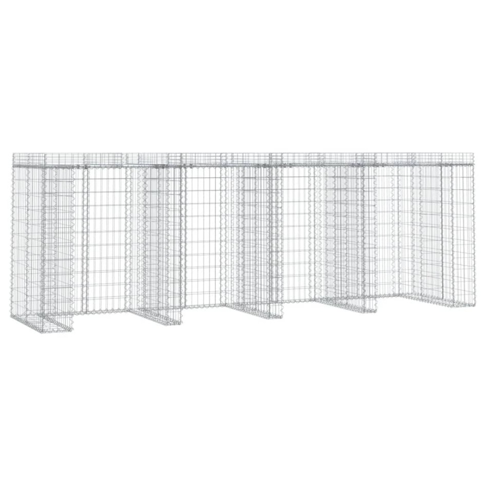 Muro de gaviones para contenedor de basura hierro 350x91x120