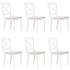Sillas de comedor 6 uds madera maciza de caucho blanco y