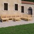 Juego de muebles de jardín 9 piezas madera maciza de