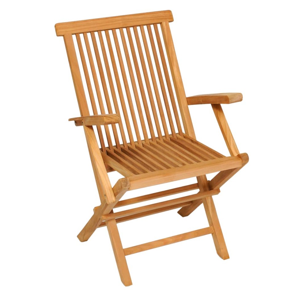 Juego de comedor para jardín 5 piezas madera maciza