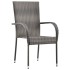 Set de muebles de comedor de jardín 7 piezas de ratán