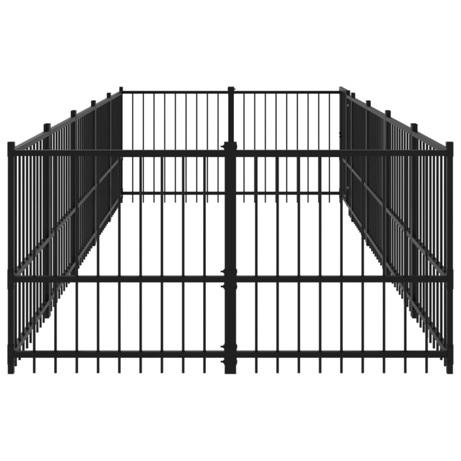 Perrera de exterior de acero 9,38