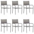 Set de comedor jardín 7 pzas ratán sintético gris