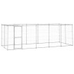 Perrera de exterior de acero galvanizado con techo 12,1 m²