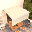 Toldo retráctil automático con persiana 4,5x3 m color crema