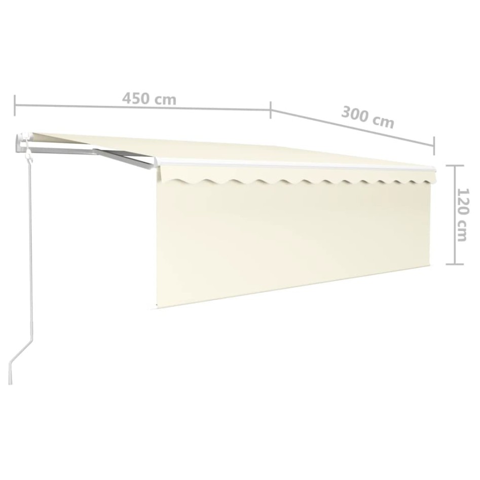 Toldo retráctil automático con persiana 4,5x3 m color