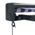 Toldo retráctil aluminio y tela azul y blanco 3,5x2,5