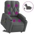 Sillón de masaje eléctrico reclinable elevable tela gris