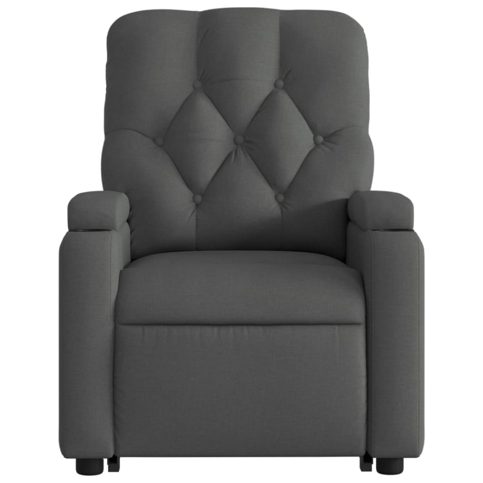 Sillón de masaje eléctrico reclinable elevable tela gris