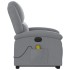 Sillón de masaje eléctrico reclinable elevable tela gris