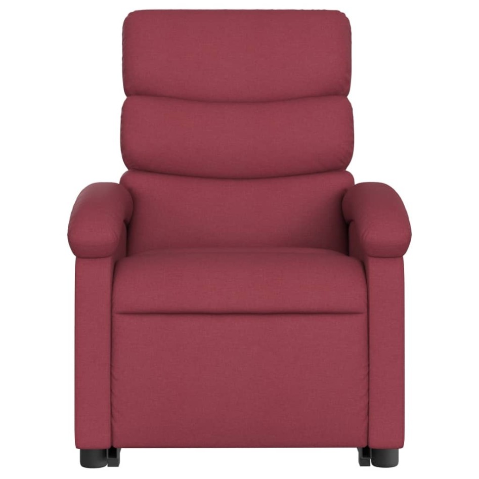 Sillón de masaje elevable eléctrico tela rojo