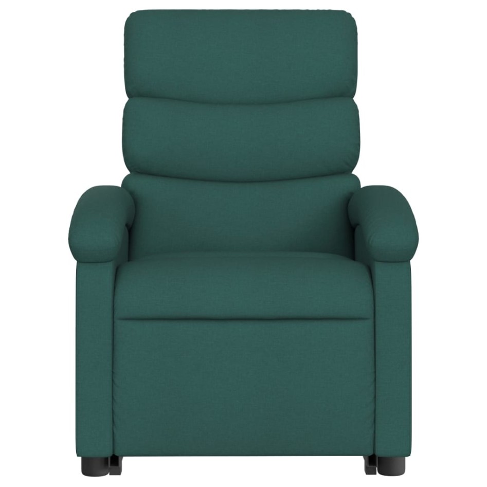 Sillón masaje eléctrico reclinable elevable tela verde