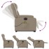 Sillón reclinable de masaje eléctrico cuero sintético
