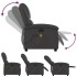 Sillón reclinable de masaje eléctrico cuero auténtico