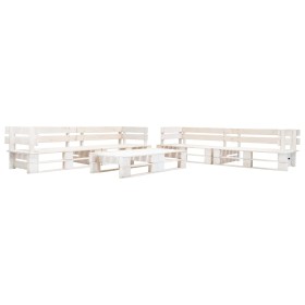 Set de muebles de jardín de palets 6 piezas madera