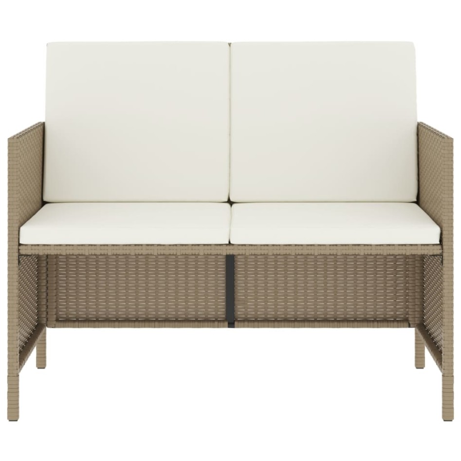 Set comedor de jardín 6 pzas con cojines ratán sintético