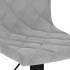 Taburetes de cocina 2 unidades terciopelo gris