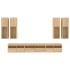 Muebles de TV de pared con luces LED 7 piezas roble