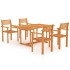 Conjunto de comedor de jardín 5 piezas madera maciza de