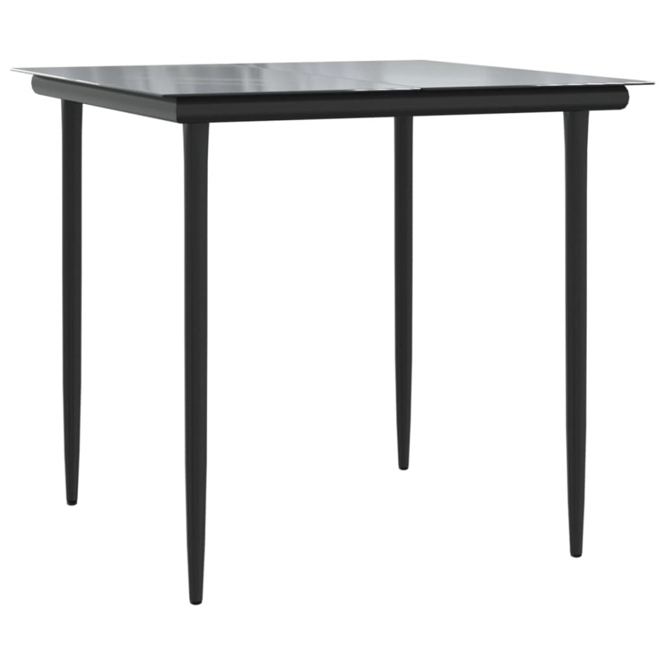 Set comedor de jardín 5 pzas cojines ratán sintético gris