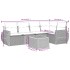 Set de muebles de jardín 6 pzas y cojines ratán sintético