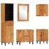 Conjunto de armarios de baño 5 piezas madera maciza de